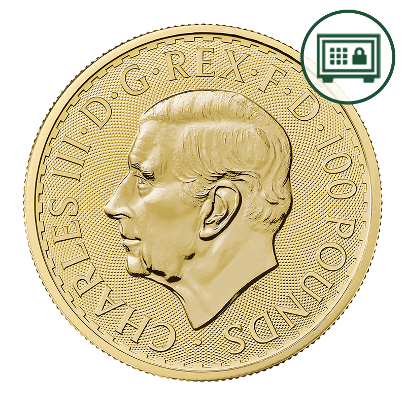 Image for 1 oz. Gold Britannia King Charles Effigy Coin (2023) - Secure Storage from TD Precious Metals